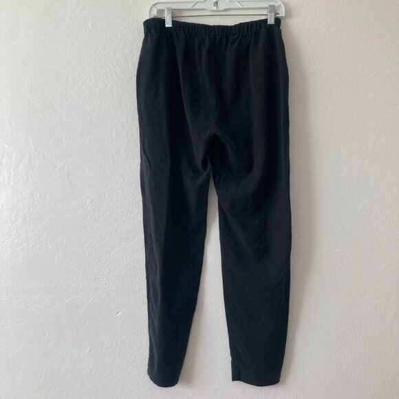 Eileen Fisher Flowy Cropped Pants Black Tencel Minimalist Office Classic Size XS - Picture 4 of 7